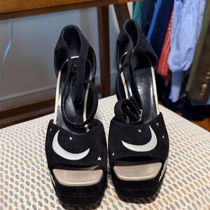 Hermes Black Moon and Stars Heels